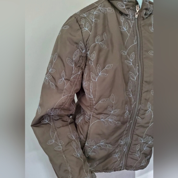 Eddie bauer- Embroidered Jacket Coat Fleece Lined  Women's Medium - Picture 4 of 12